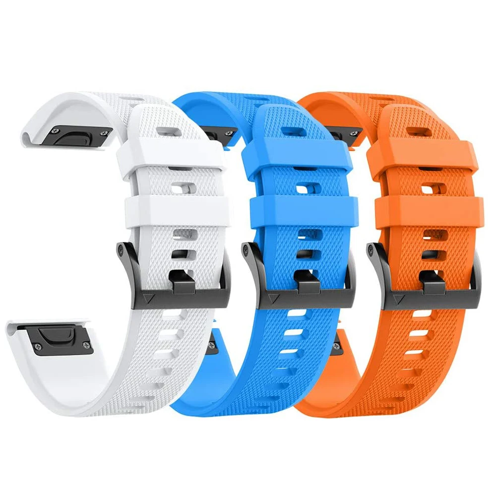26 22ミリメートルシリコーンクイックリリース時計バンドストラップガーミンフェニックス6X 5X 3 3HR腕時計easyfit手首バンドストラップフェニックス6 5 935 945