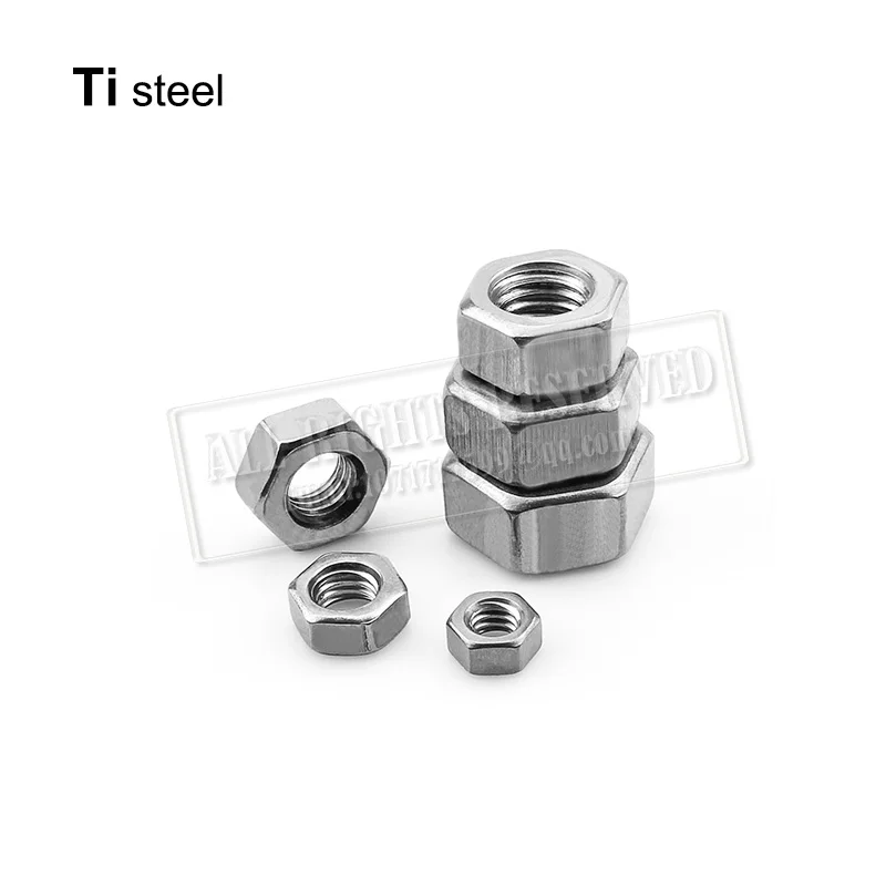 nut bolt M3 M4 M5 M6 M7 M8 M10 M12 titanium nut hexagon nut  Ti steel  Hex Nut titanium steel