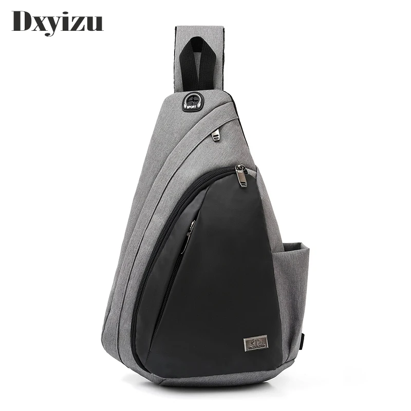 Usb Charging Waterproof Nylon Single Shoulder Bag Large Capacity Casual Unisex Crossbody Bag Women Travel Back Pack