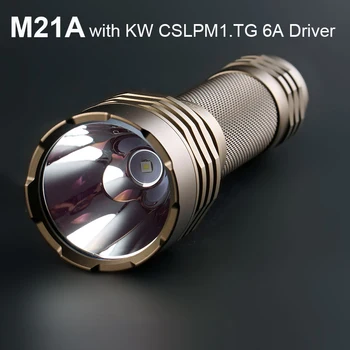 강력한 토치 호송 손전등, KW CSLPM1.TG 6A 드라이버 LED 플래시 라이트, C8 플러스 21700 버전 캠핑 랜턴, M21A