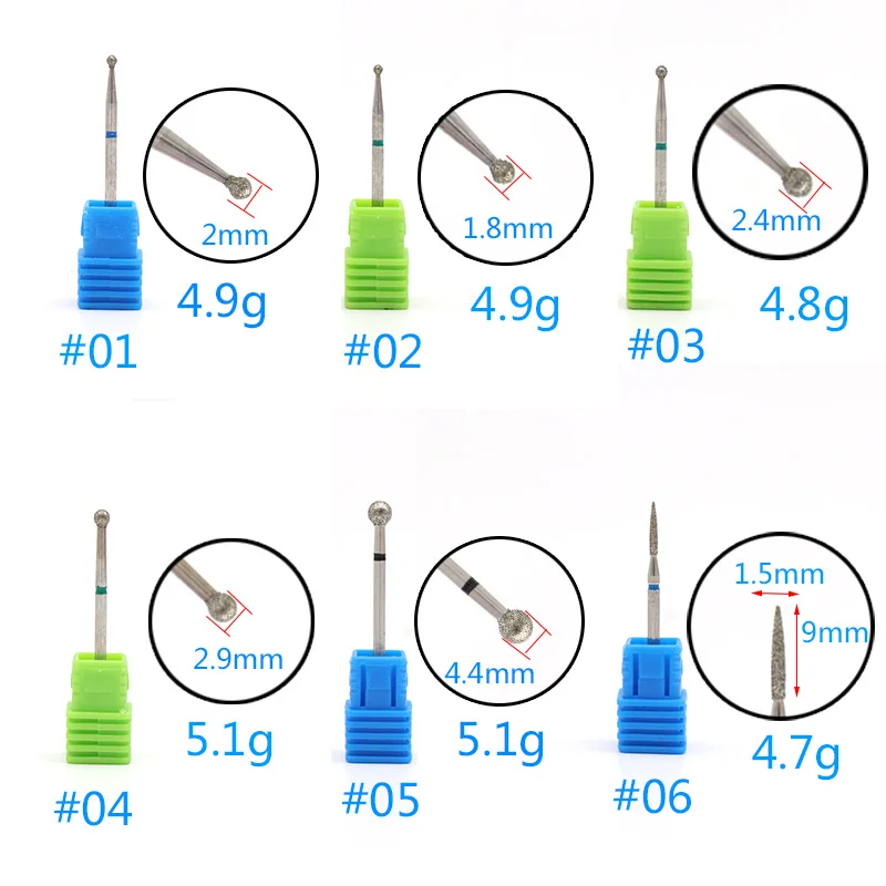 1pc Tungsten Steel Nail Grinding Head Multi Types Milling Manicure Cutter Pedicure Machine Sander Drill Bit Device Electric Tool