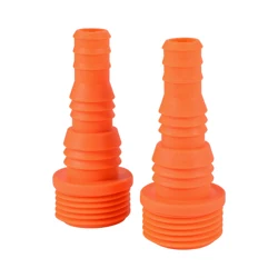 2 Pcs Orange 16/20/25mm Pipe Barbed Quick Connector Garden Irrigation Water Gun Joint Car Washing Cleaning Watering Pipe Fitting
