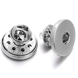 New Snap Jewelry Trendy Snap Charm Brooch Fit 18mm Metal Charms Button Snaps DIY Jewelry Fitting ZI041