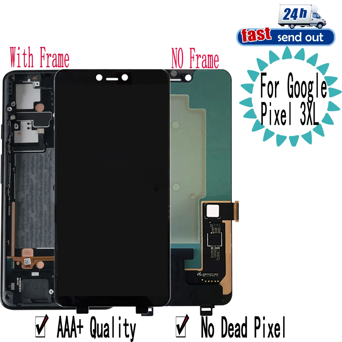 AMOLED For Google Pixel 3 XL LCD Display Touch Screen Digitizer Assembly Replacement For Google Pixel 3 XL