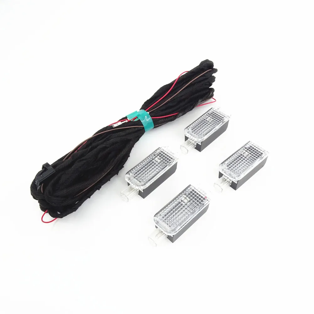 

SCJYRXS 1Set LED Color changing footlight Cable For VW Passat B6 B7 Golf MK6 A6 A7 A8 Q5 TT TTRS Octavia 3AD947409 3AD 947 409