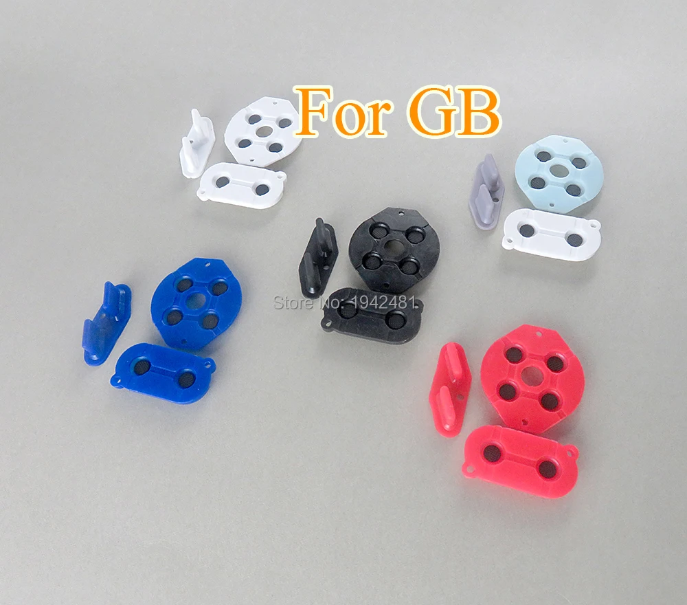 100sets Colorful Rubber Conductive Button A-B D-Pad for GameBoy GB Shell Sousing Silicon Start Select Keypad