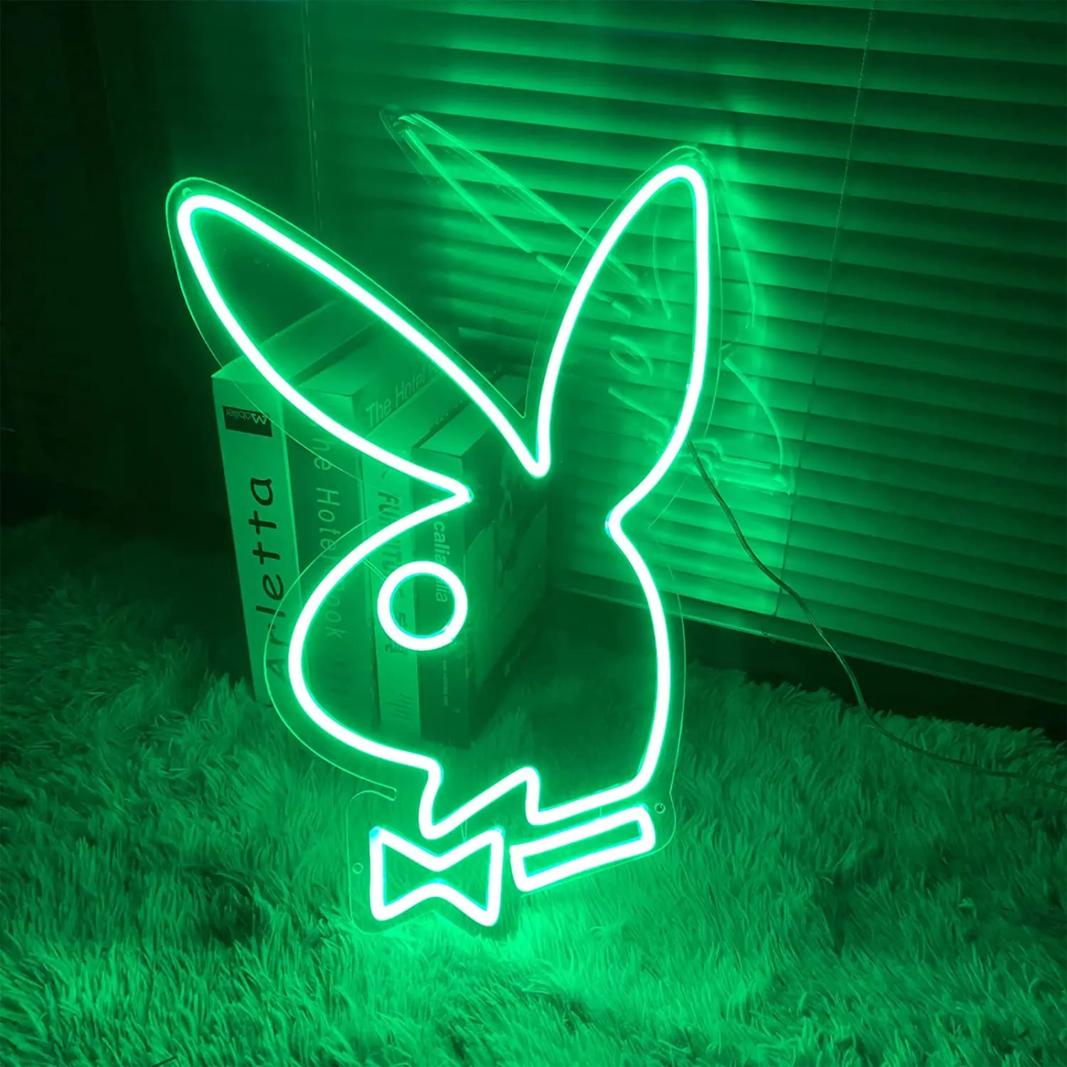 Imagem -04 - Personalizado Playboy Coelho Sinal de Néon Led Barra Luz Parede Sala Estar Decoração da Lâmpada Néon para o Quarto em Casa Barra Café Festa Luz Néon