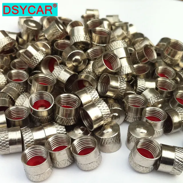 DSYCAR 4Pcs/Lot Kołpak zaworu opony samochodowej Kołpak zaworu opony w stylu radełkowania Aluminiowe kołpaki zaworów powietrza do opon Kołpaki pyłoszczelne