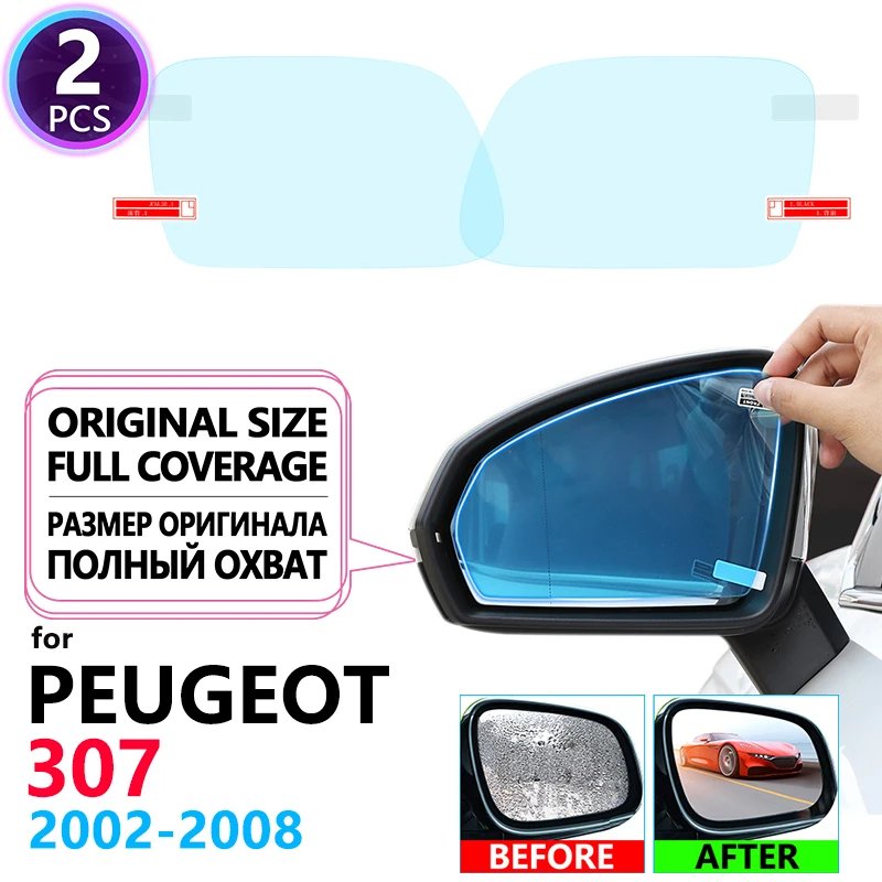 Full Cover Anti Fog Film Rearview Mirror for Peugeot 307 307sw 307cc 2002~2008 Accessories 2002 2003 2004 2005 2006 2007 2008 SW