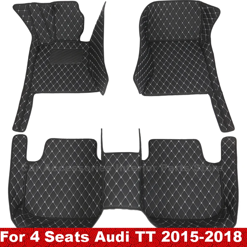 

Car Floor Mats For 4 Seats Audi TT 2015 2016 2017 2018 Custom Car Accessories Interior Parts Waterproof Anti-Dirty Carpets