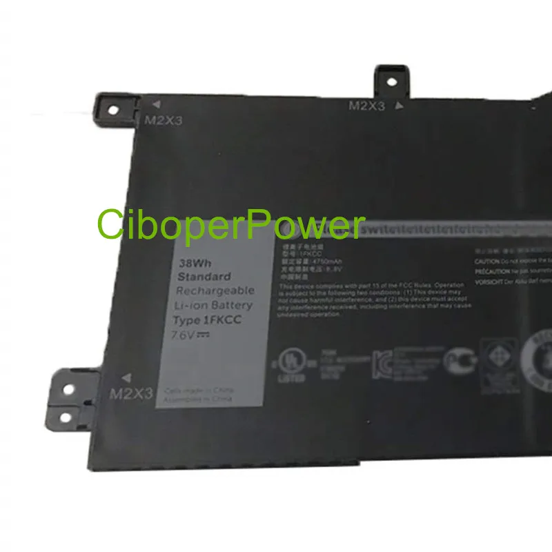 Bateria original para laptop, 7.6v, 4750mah, 1fkcc, 09ntkm, para notebook e computador