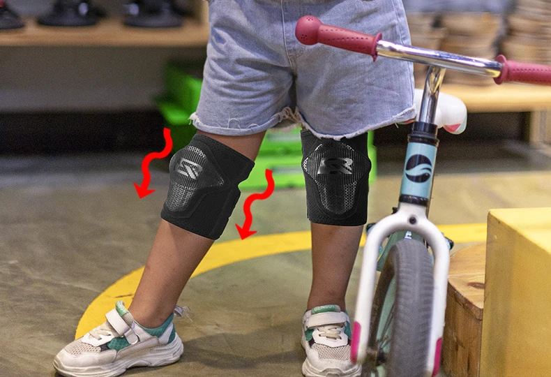ROCKBROS Kinder-Knieschoner EVA Kinder-Arm- und Beinschoner Ausrüstung Kinder-Ellbogenschoner Atmungsaktive Knieschoner für Outdoor-Sport Radfahren Skifahren – Detail 12