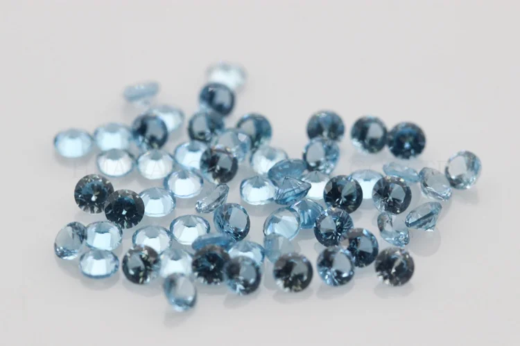 5A Synthetischer Spinell Grün-Blauer Stein Mehrfarbig 2,0~12mm Größe Runder Brillantschliff Für Schmuck – Detail 7