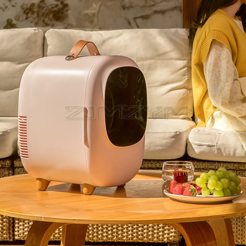 8L Kleine Mini Auto Kühlschrank Tragbaren Kühlschrank Mit Gefrierfach Portable Auto Hause Dual Use Kühlschrank Kühler Heizung und Kühlung Kühlschrank