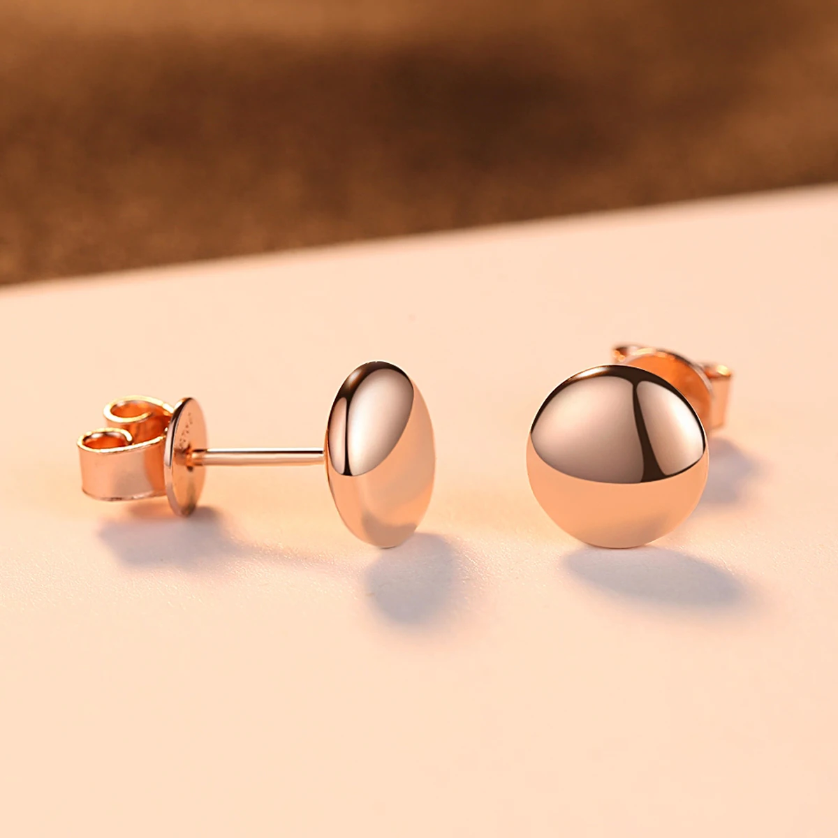 PAG&MAG Brand Bead Ball Stud Earrings 925 Sterling Silver Round Rose Gold Earrings For Women Bijoux Femme Jewelry Gift SE0083