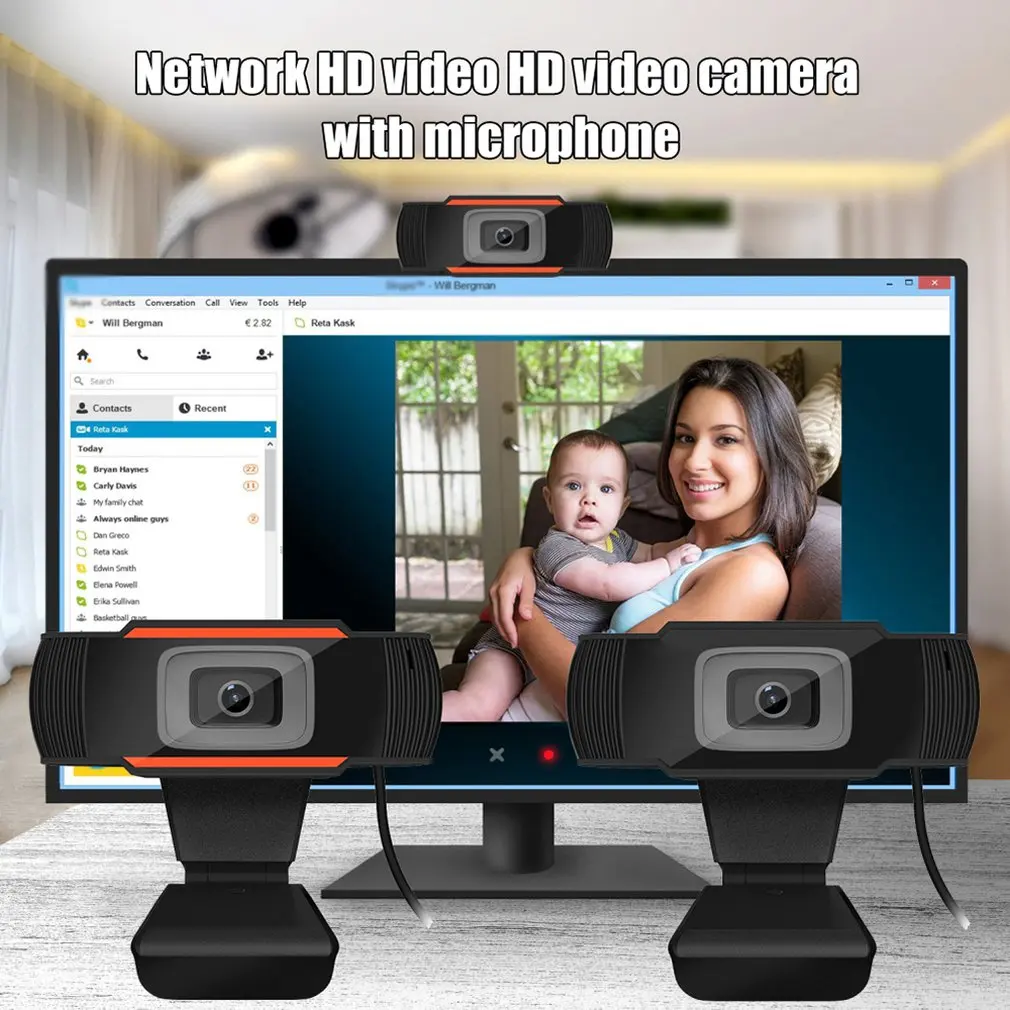 Webcam HD 1080p 4K con microfono Desktop Desktop girevole Web Camera Cam Mini computer Web Camera registrazione Video lavoro Dropshipping