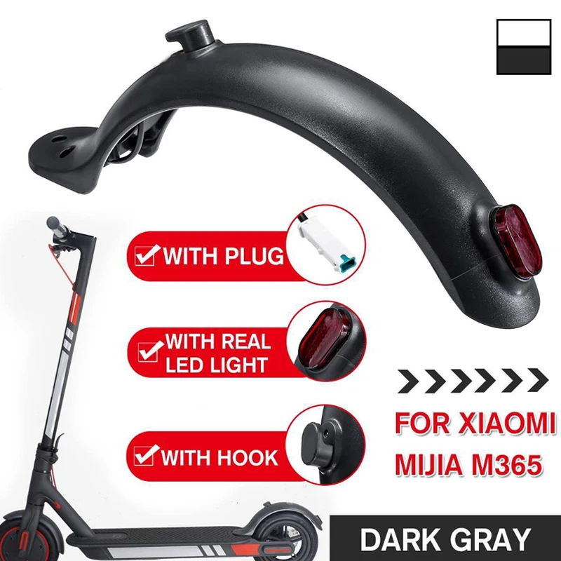 Durable Scooter Mudguard for Xiaomi Mijia M365 M187 Pro Electric Scooter Tire Splash Fender with Rear Taillight Back Guard Wing