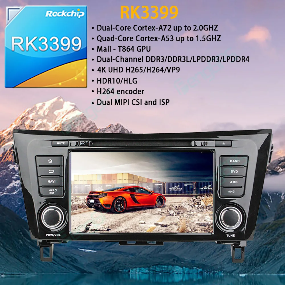 For Nissan X-Trail T32 Qashqai J11 2013+ Android Car Radio Stereo Multimedia DVD Player 2 Din Autoradio GPS Navigation PX6 Unit