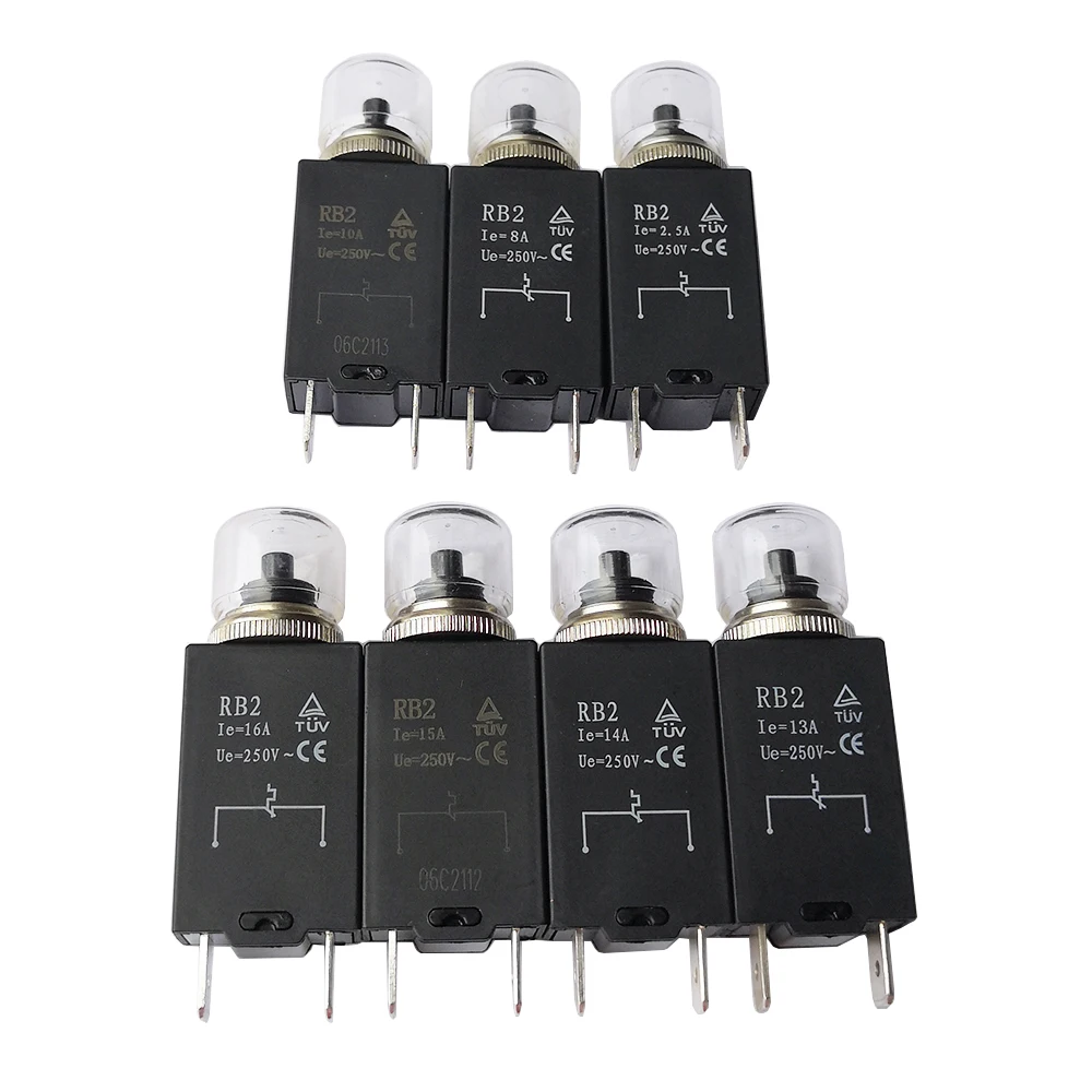 

RB2 Circuit Breakers Overload Short Circuit Protector to Protect Electric System Motor Transformer Rectifier 2.5A 8A 10A 16A