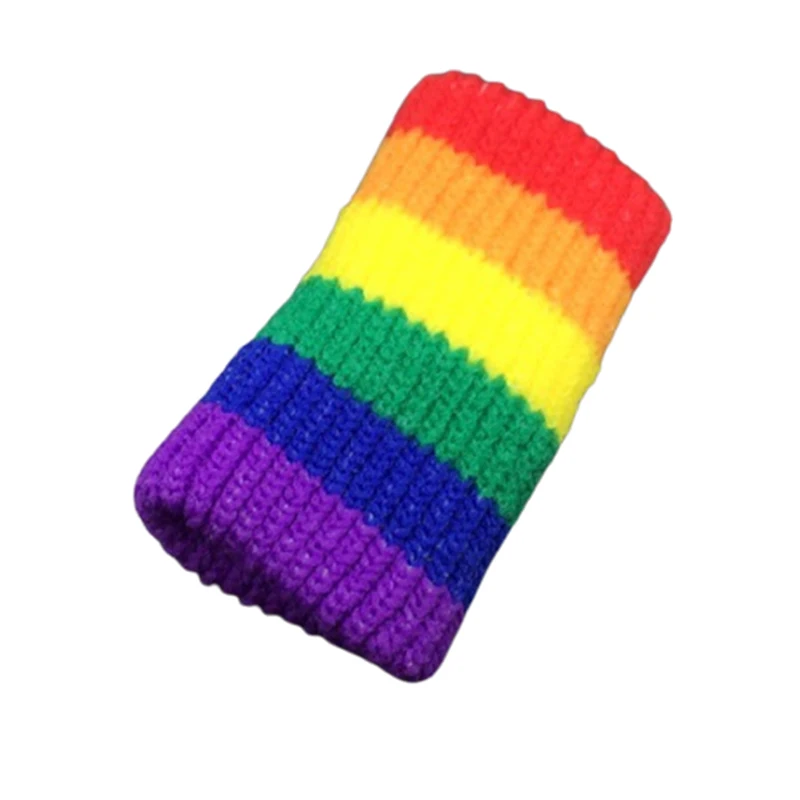 1 Piece Rainbow Finger Cots Sports Knuckle Protection Cover LGBT Pride Gay Accessories Finger Sleeves
