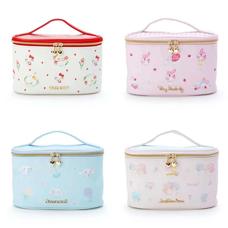 

Sanrio hello kitty Melody mini cosmetic case clutch bag storage bag pu cosmetic bag handbag