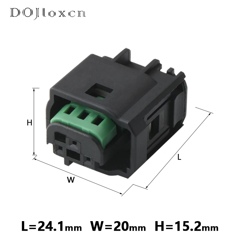 1/5/10/20/50Sets 3 Pin Tyco Plastic Radar Sensor Plug Black Male Female Connector Auto Light Waterproof Electrical Plug 968402-1