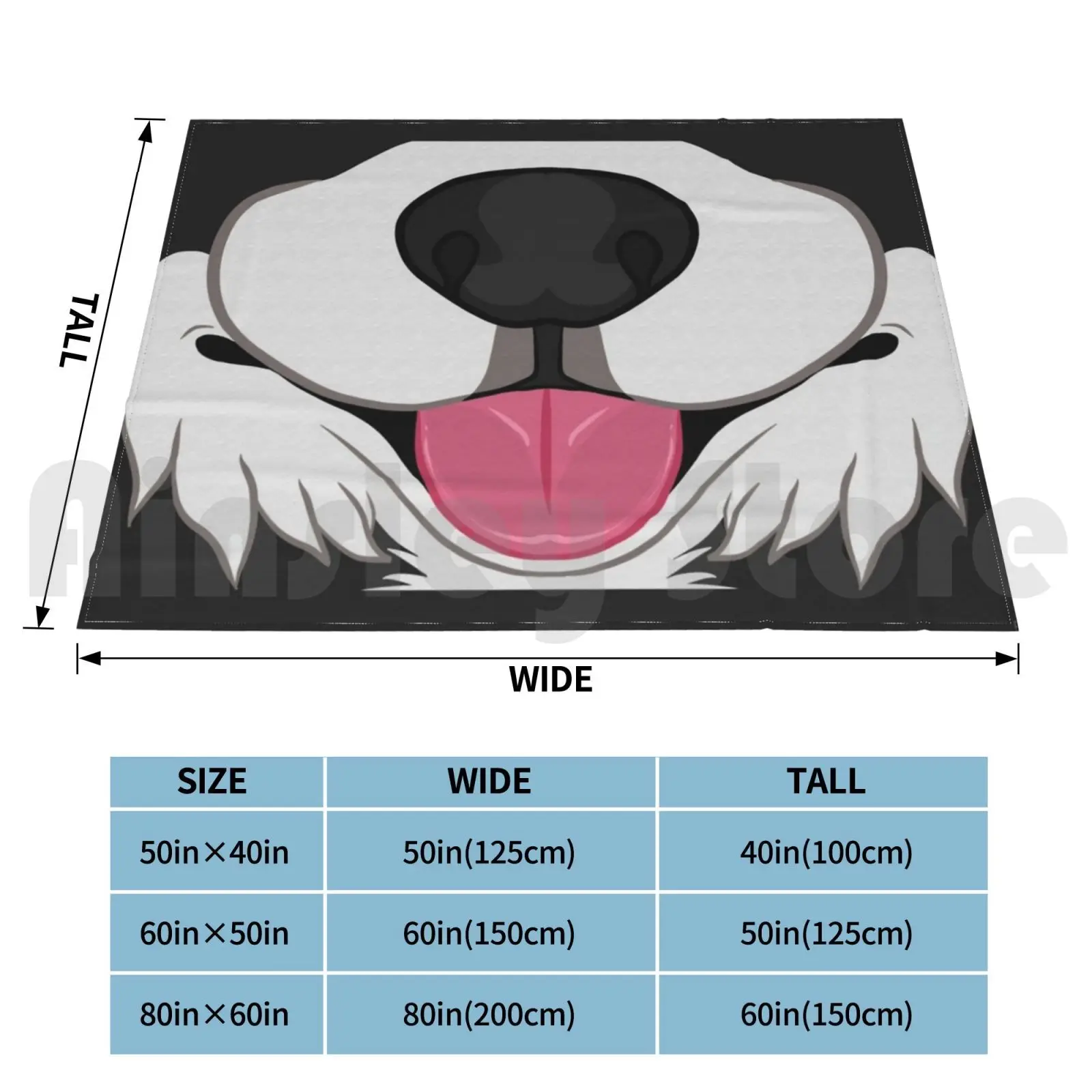 Chihuahua Snoot Blanket Fashion Custom 2890 Chihuahua Muzzle Snoot Cute Furry Blep