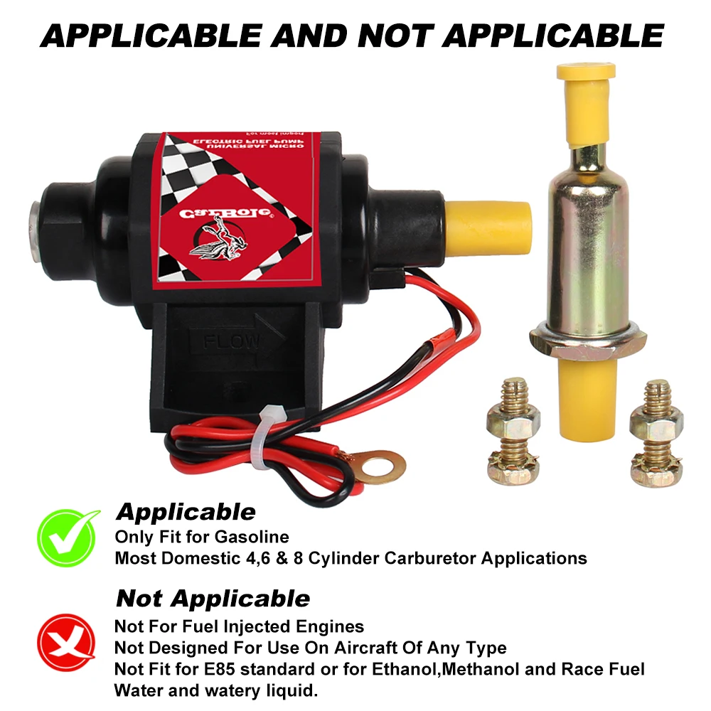 Universal Micro Electric Fuel Pump (2-3.5PSI) - usage example