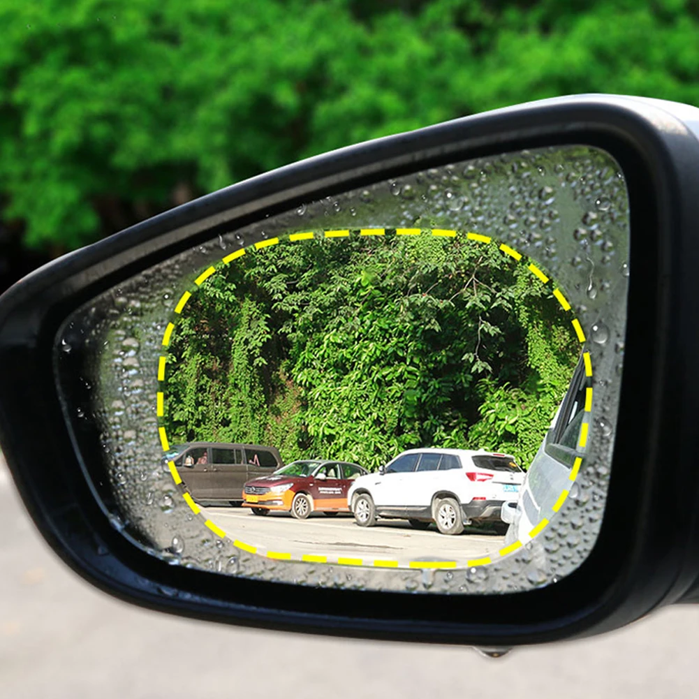 2 Pcs Car Rain Proof Film Car Rearview Mirror Protective Anti Fog Window Clear Sight In Rainy Days Rainproof Sticker Accessories