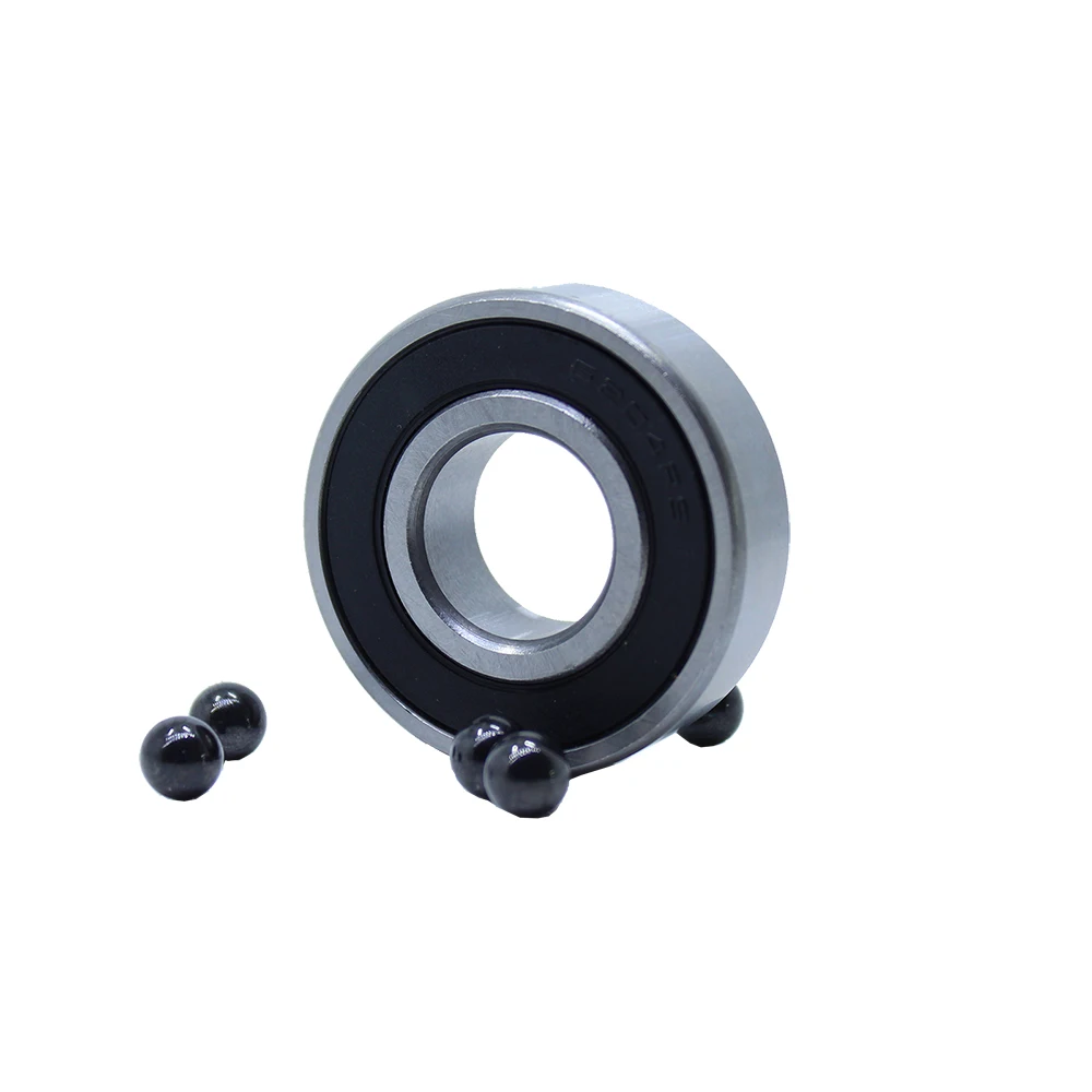 6001RS hybrydowe łożysko ceramiczne 12*28*8mm ABEC-5 1PC dolne klamry do rowerów i części zamienne 6001 RS 2RS Si3N4 łożyska kulkowe 6001-2RS