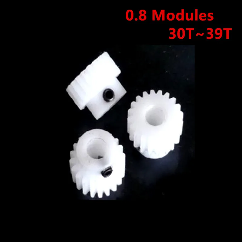 POM Plastic Gear 0.8 Modulus 30T-39T Tooth Teeth Mould Hole 4/5/6/6.35/7/8/10/12/14/15mm