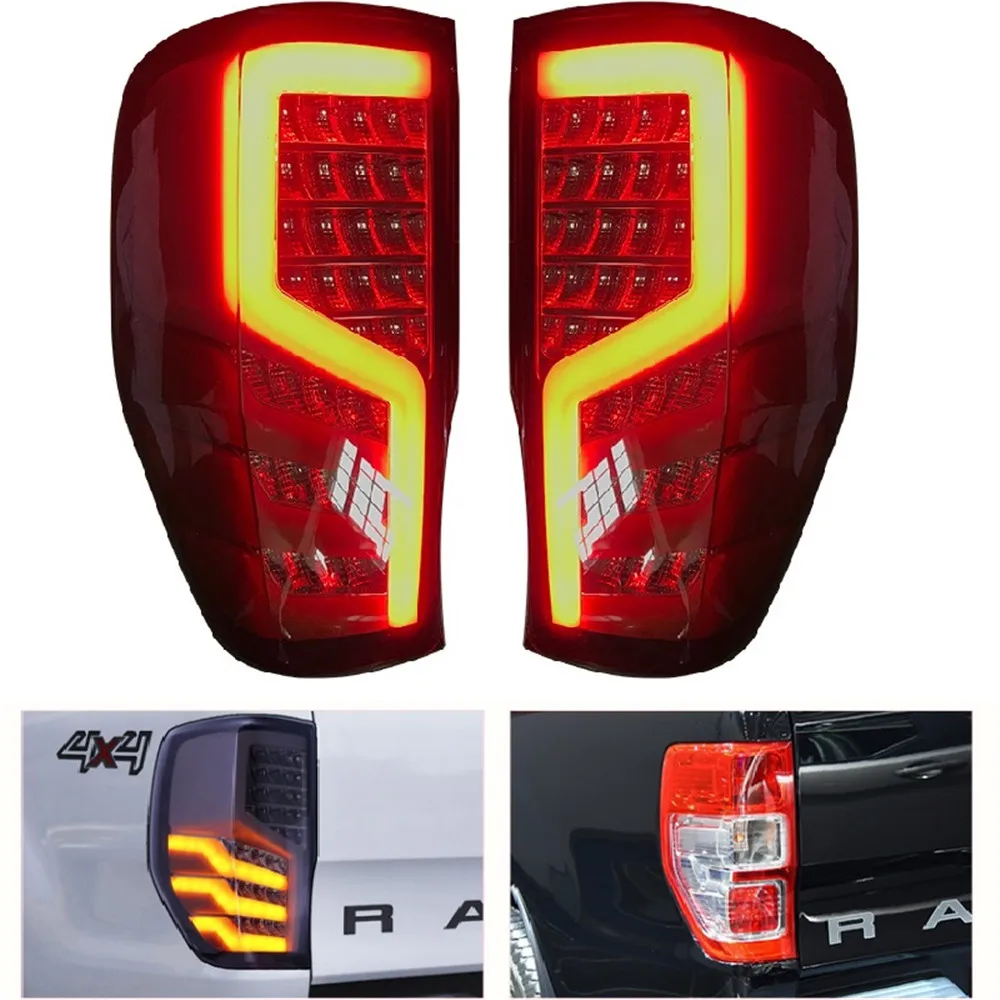 Vechile Exterior Tail Lights For Ford Ranger T6 T7 T8 Xl Xlt Wldtrack Led Rear Light Turn Signal Reverse Day Lights 2012-2019