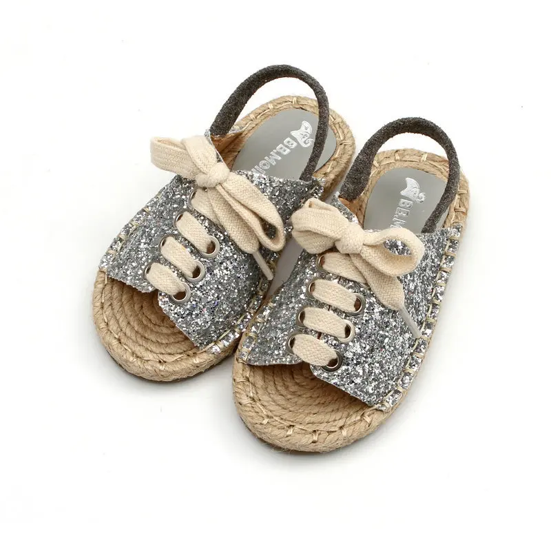 Children Fashion Versatile Korean Sandals Fisherman Summer New Girls Sequins Sandals Princess Kids Performance Shoes SO054