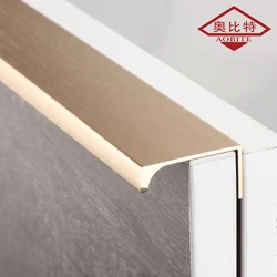 AOBT Gold Invisible Kitchen Furniture Handle 120mm Cabinet Storage Wardrobe Dressers Door Dark Pulls Hidden Bedroom Knobs