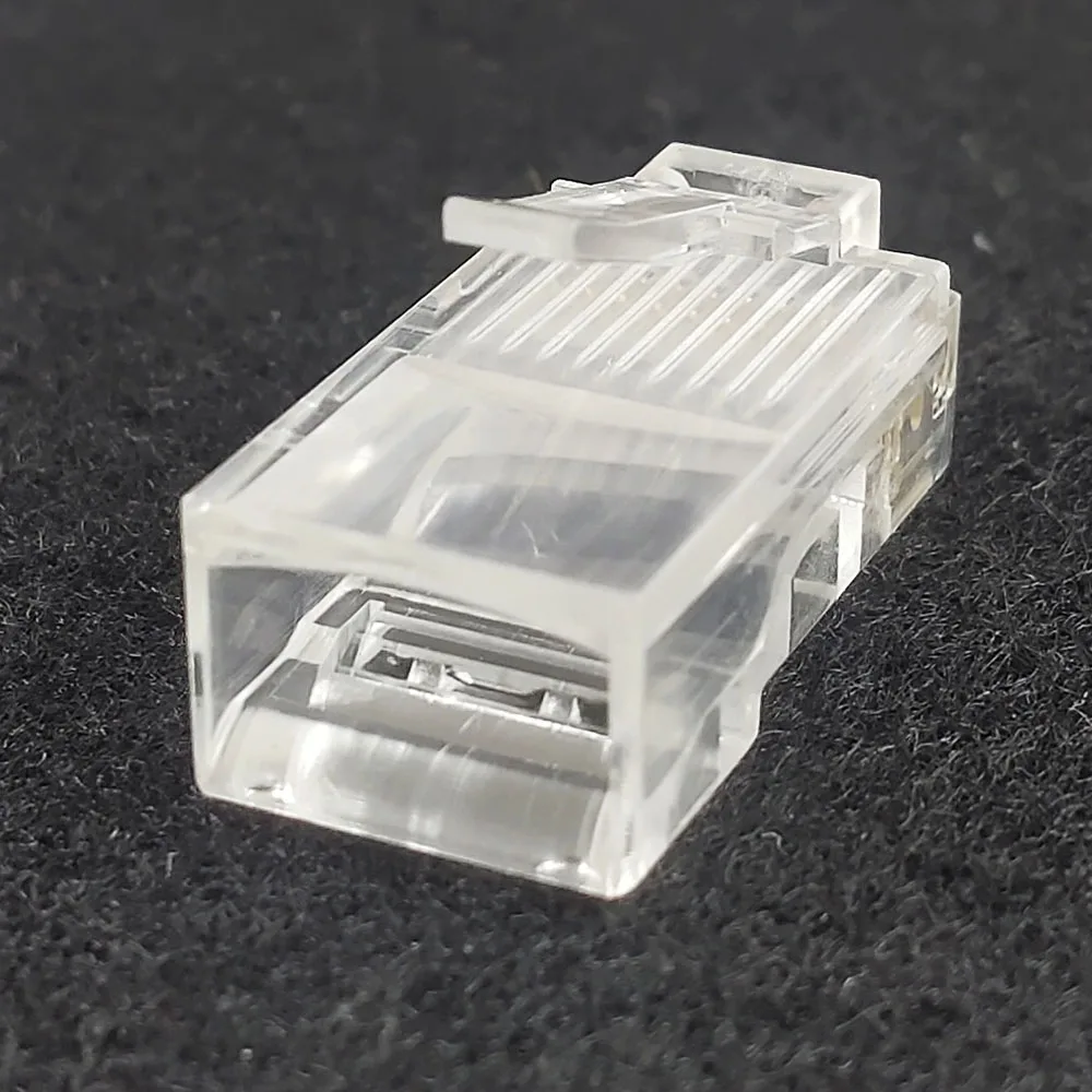 10pcs 10P10C RJ45 RJ48 RJ50 Cat5E UTP Ethernet Connector Network Modular Crystal Plug 10-Pin Network Cable Connector