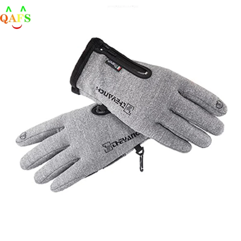 Outdoor Winter Gloves Waterproof Motorcycle Thermal Fleece Lined Resistant Touch Screen Non-slip Riding Gloves For Men Women