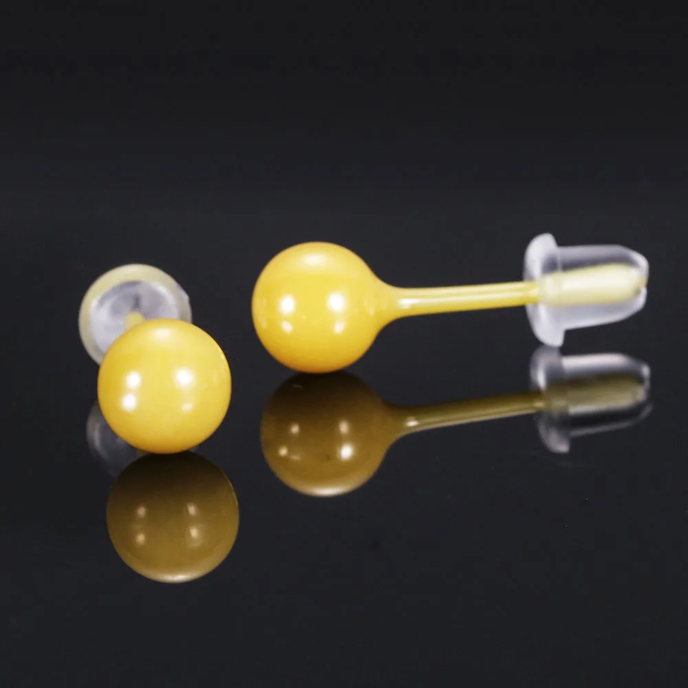Cute Stud 8mm  Ball Ceramic Earrings  For Women Girl Fashion Kids Jewelry Anti-allergy Party  Earring Ceramic Jewellry