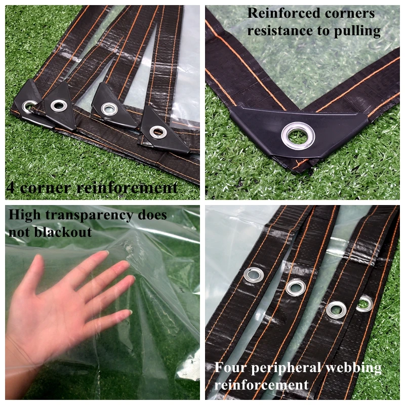 

PE Transparent Rainproof Cloth Shade Cloth Garden Balcony Waterproof Tarpaulin Outdoor Pet Dog House Keep Warm Rainproof Tarp