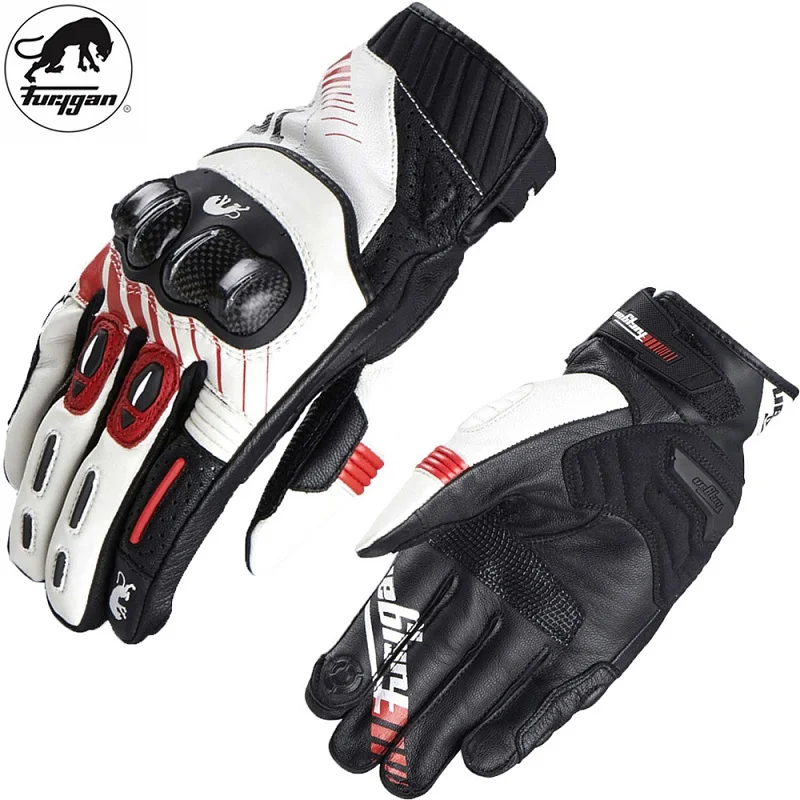 Furygan RG 19 motorcycle carbon fiber short four seasons gloves racing gloves riding anti-fall breathable soft leather gloves