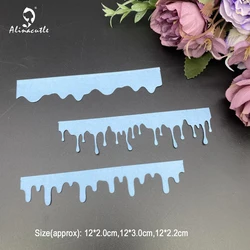 Alinacutle Metal Cutting Dies Cut 3pc Snow Ice Border Set Scrapbooking Paper Craft Handmade Album Card Punch Art Cutter