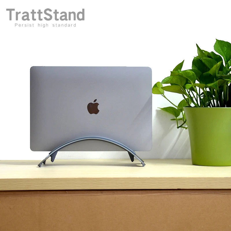 Aluminum Vertical Laptop Stand For Apple MacBook Air 15 M3 M2  Pro 16 14 13.3 Space-saving Rack Desktop Erected notebook Holder