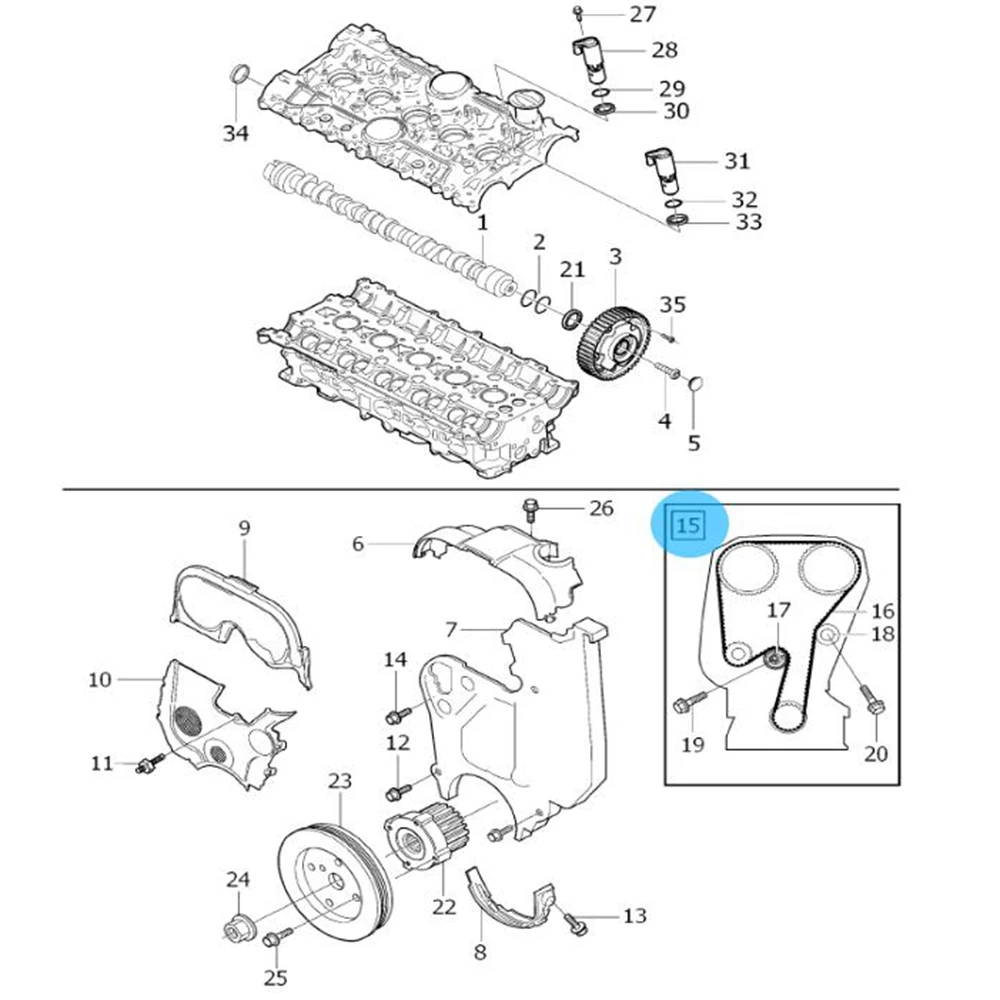 30731727 Timing Belt Tensioner Pulley Guide Replacement Kit  for Volvo Ford 850 S70 V70 XC70 C70 S40 V40 960 V90 S80 XC90 C30