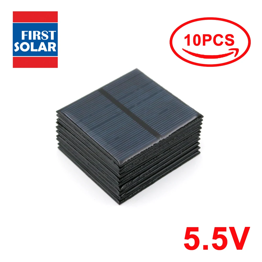 10 sztuk Panel słoneczny 5.5V Mini układ słoneczny DIY dla baterii PV ładowarki do telefonów komórkowych przenośne 70mA 80mA 100mA 110mA 160mA 180mA