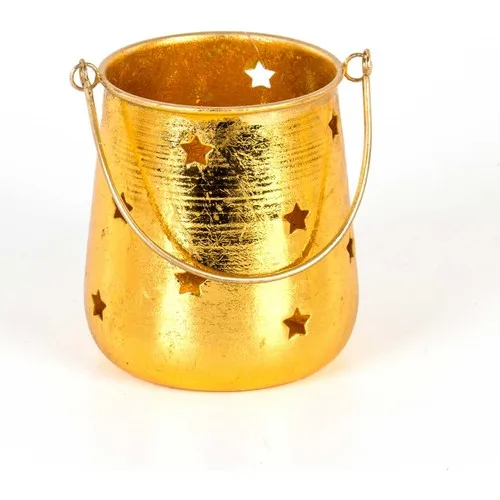 Euro Flora Dore Metal Candle Holder star 13x13 cm