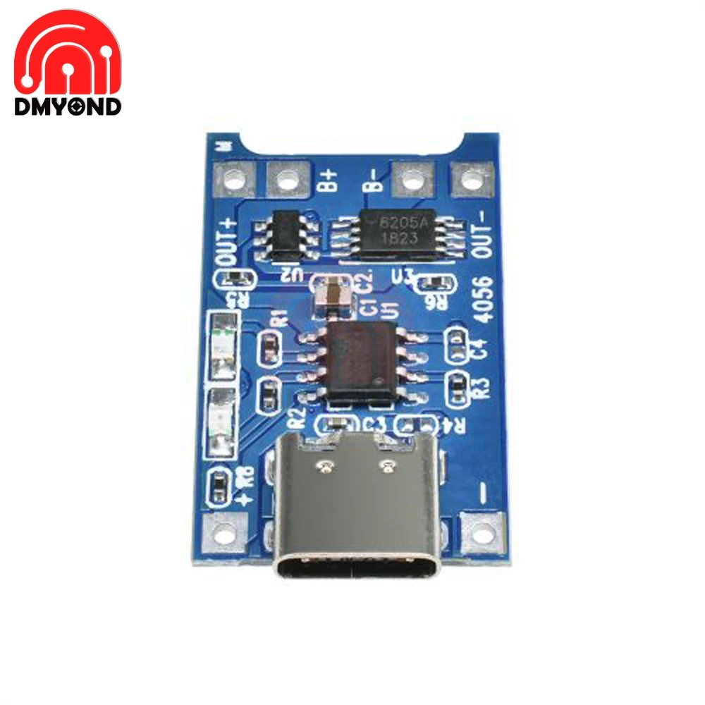 Type-c/Micro/Mini USB 5V 1A 18650 TC4056A Module de chargeur de batterie au Lithium avec Protection double fonctions 1A Li-ion
