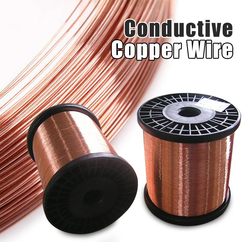 

20Meter 0.1mm 0.2mm 0.3mm 0.4mm 0.5mm 0.6mm Cable Conductive Copper Wire Magnet Wire Enameled Copper Winding Wire Coil