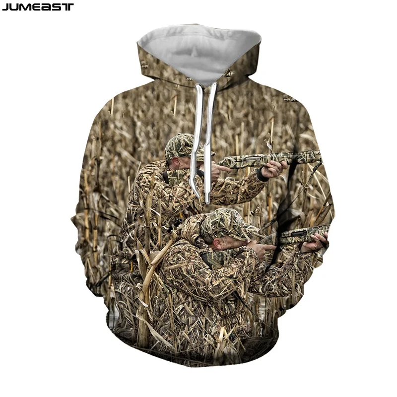 

Jumeast Men Women 3D Sweatshirt Hunting Hunter Camouflage Camo Oversized Coat Streetwear Harajuku Pullover Spring Autumn Hoodies