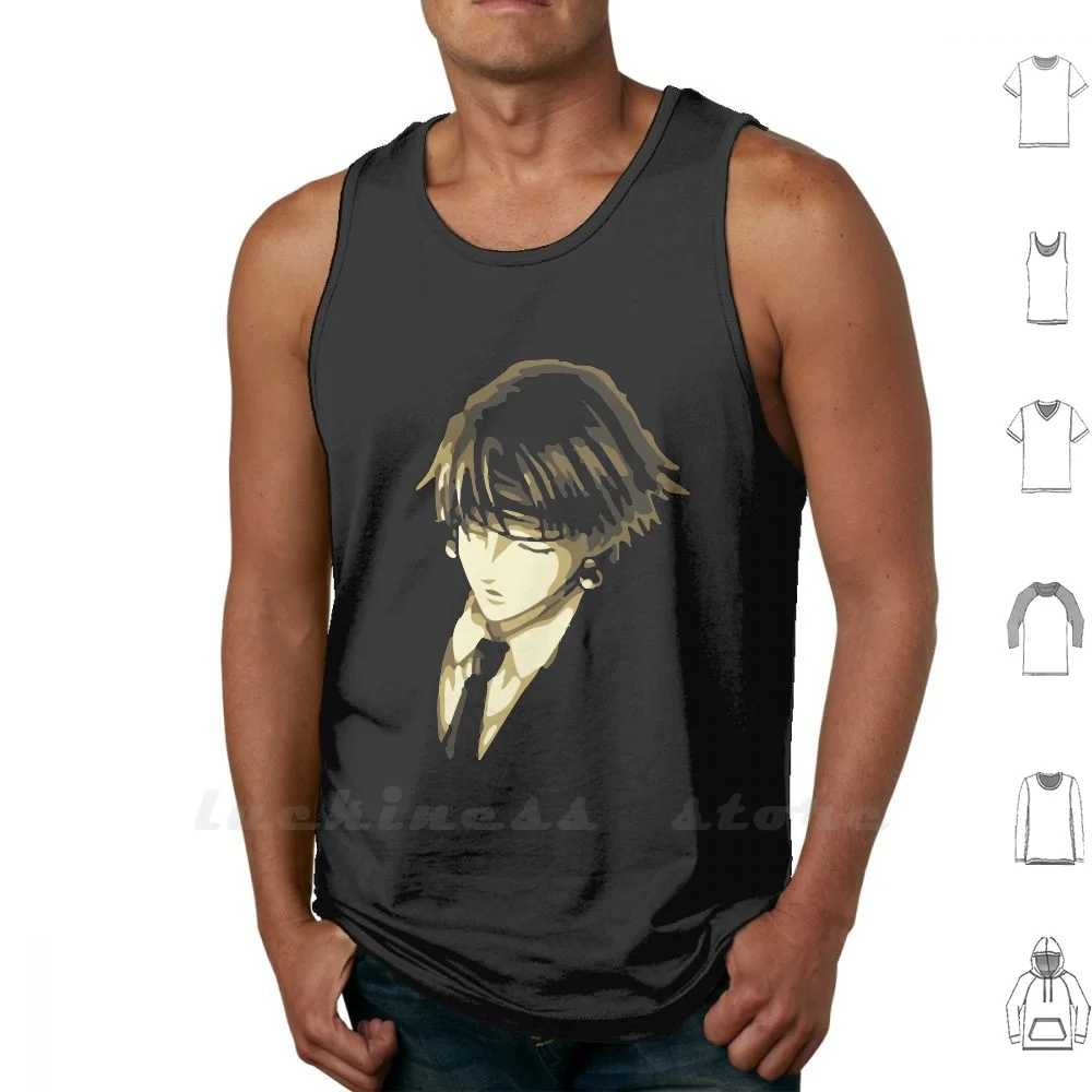 Lucifer Vs Zoldyck Tank Top Vest Sleeveless Men Women Cotton Lucifer Vs Zoldyck Lucilfer Zoldyck Hxh Hunter X Hunter Chrollo