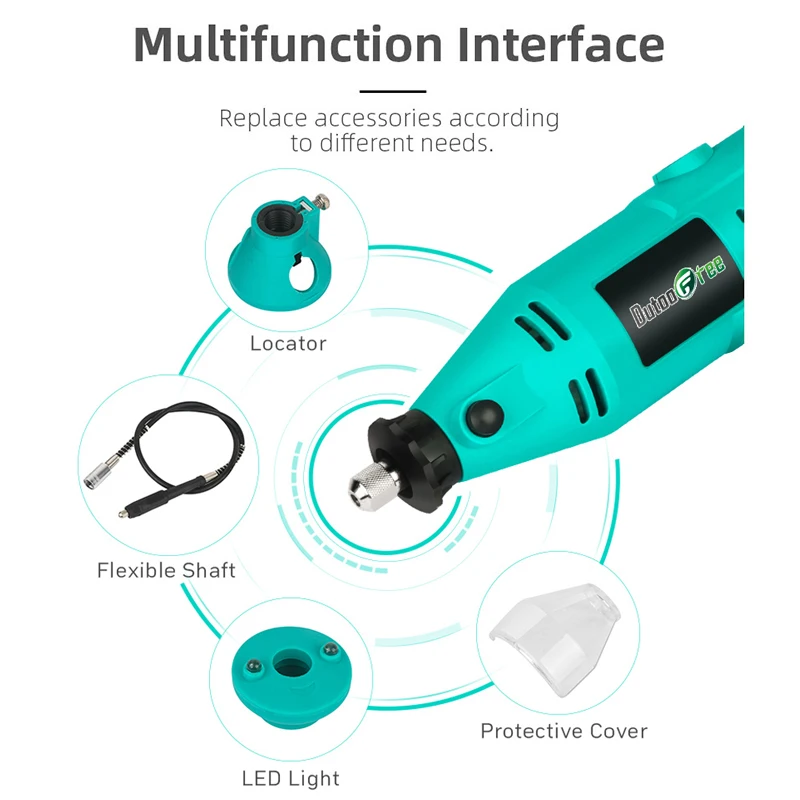 Dutoofree Electric Tools Dremel Mini Drill Woodworking Drilling Machine Mini Polishing Machines Dremel Rotary Tool Drill Grinder