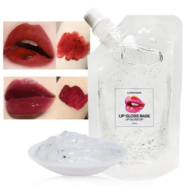 Base De Gloss Transparent Non Stick Clear Lip Gloss Gloss Oil Lip Dropshipping Lipstick Lip Material Base Gel Diy Base Glos D4G1